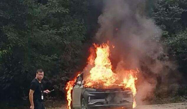 谷神電池自燃,威馬報廢試裝車自燃
