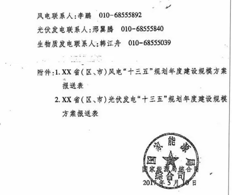國家能源局要求各地報送可再生能源“十三五”年度新增建設規模