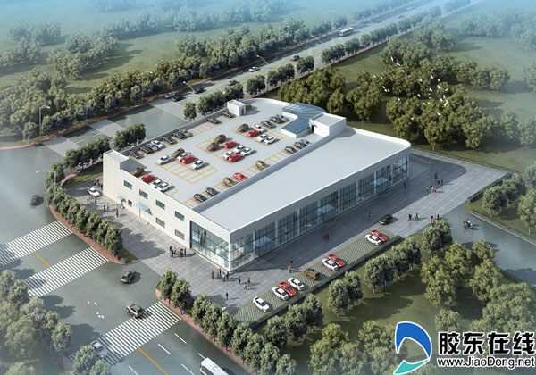 新能源汽車銷售服務中心鳥瞰圖