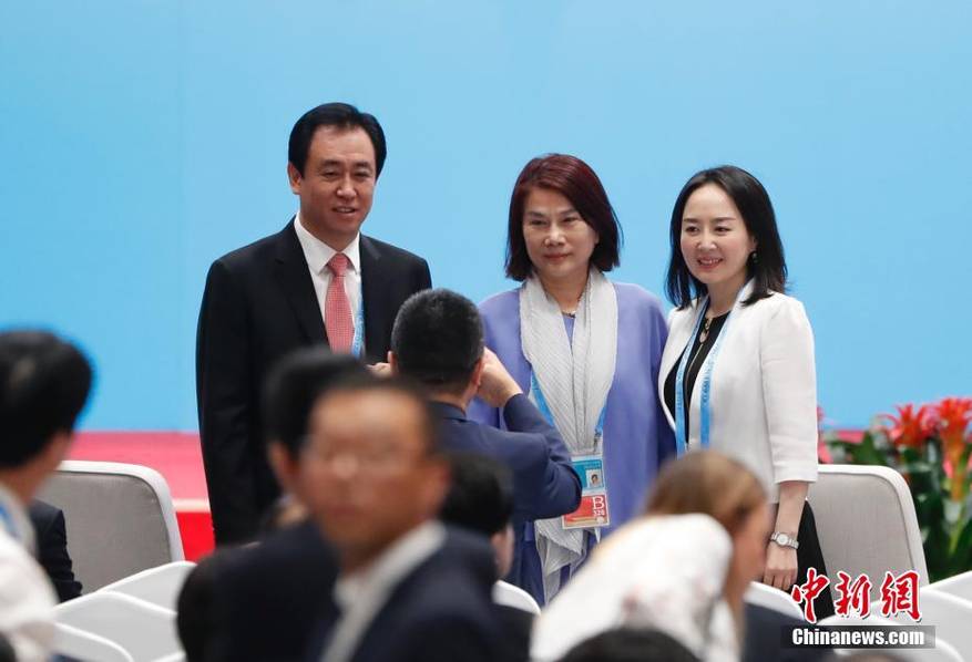 許家印、董明珠等在開幕式前合影（圖片來源：中新網）