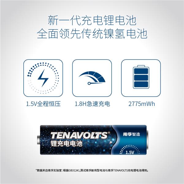 鎳氫電池終結者 南孚新一代充電鋰電池到底強在哪？