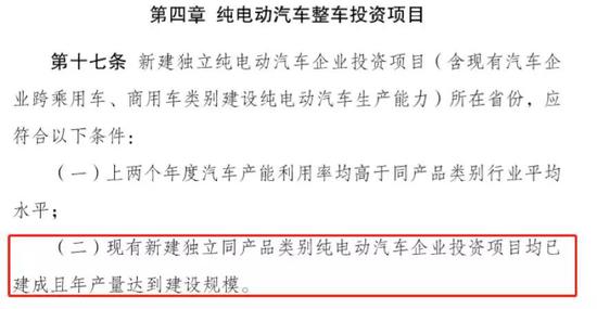 汽車產業投資管理規定