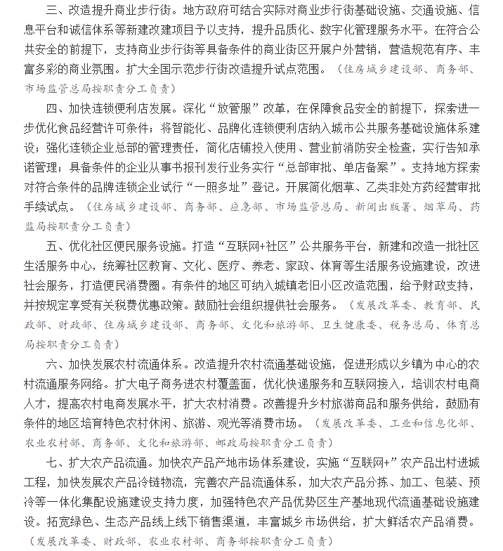 大招來了！國務院20條措施提振消費，看八大要點！