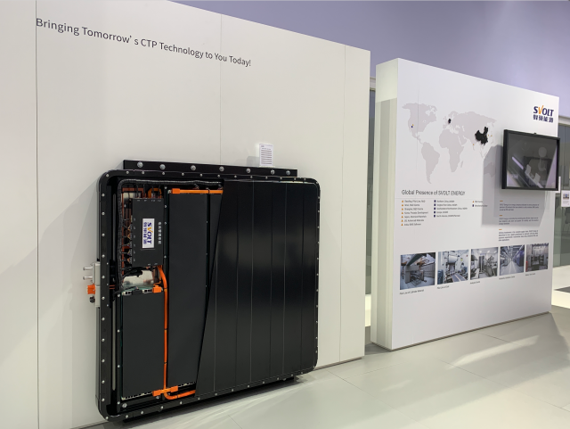 蜂巢能源展出的CTP產(chǎn)品