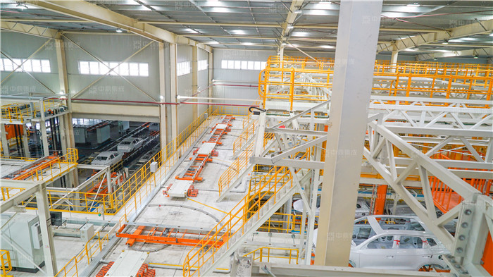 中鼎集成主導負責比亞迪西安工廠內彩車身智能物流系統建設