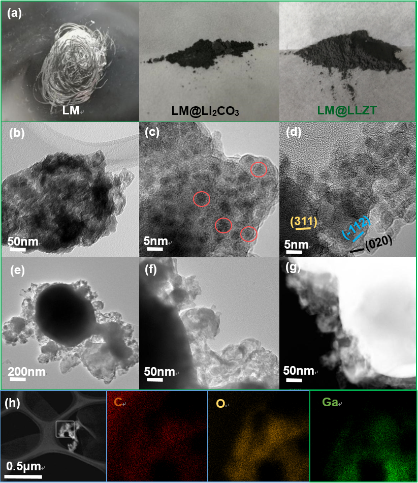 Li|LM@LLZT|C@Al非對稱電池的循環性能和界面穩定性評估
