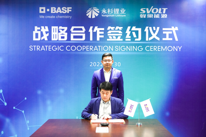 保障鋰鹽供應 蜂巢能源攜手巴斯夫杉杉戰略投資永杉鋰業