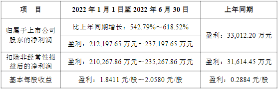 雅化集團(tuán)2022年上半年業(yè)績(jī)預(yù)告