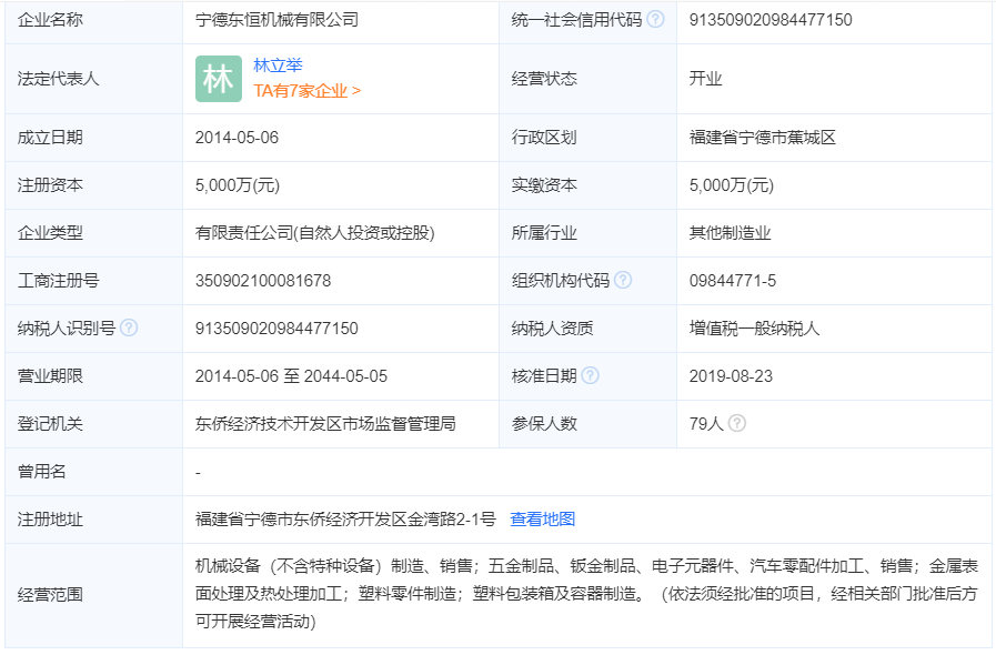 寧德東恒機(jī)械有限公司