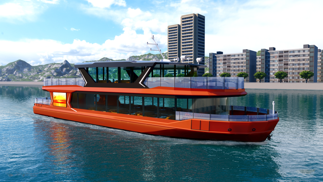 純電動客船效果圖 圖片來源：寧德海事局
