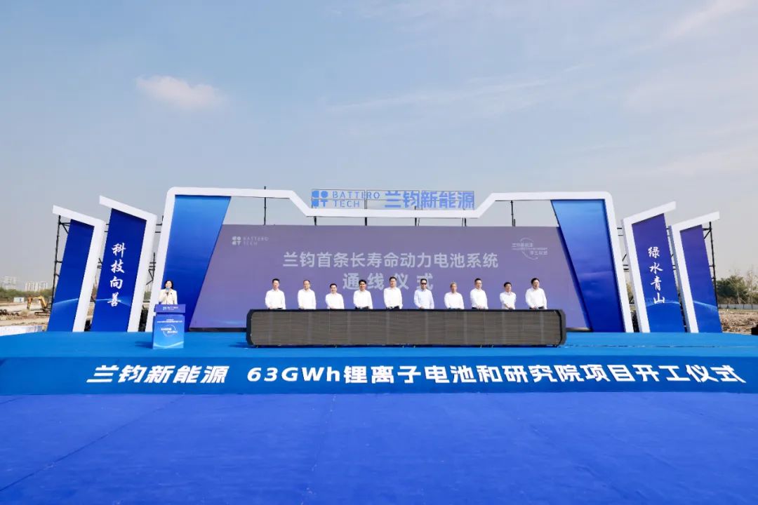 總投資超135億！蘭鈞新能源63GWh鋰電池和研究院項目開工