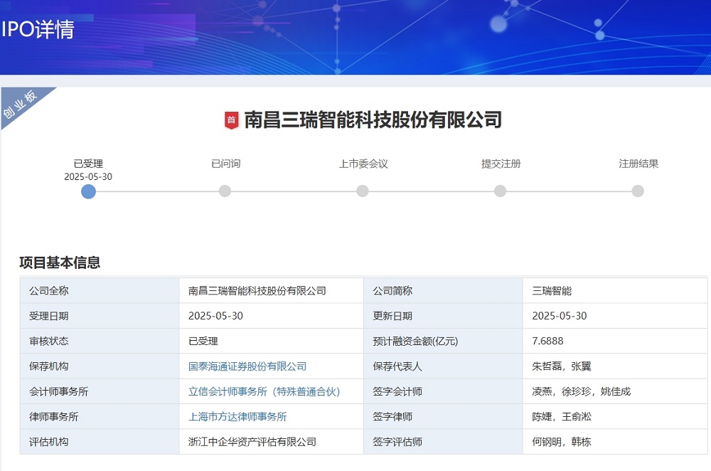 今年創業板首家IPO受理 募資7.69億加碼無人機及機器人動力系統